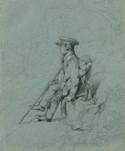 Studie van een rustende schilder