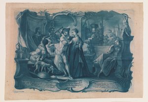 De verloren zoon in gezelschap van courtisanes door Johann Philip Koch