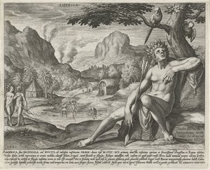 Amerika door Johann Sadeler (I)