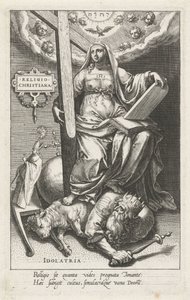Christelijke Religie overwint Afgoderij door Johann Sadeler (I)