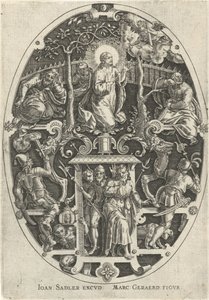 Christus in de tuin van Getsemane door Johann Sadeler (I)