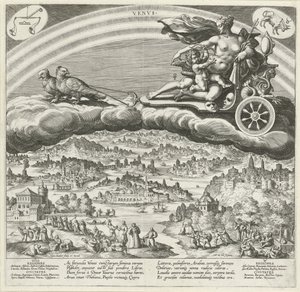 De planeet Venus en zijn invloed op de wereld door Johann Sadeler (I)