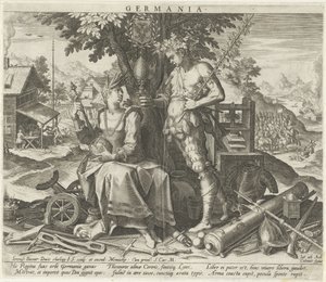 Duitsland met Ceres en Bacchus door Johann Sadeler (I)