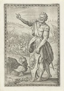 Judas Makkabeüs Personen uit het Oude Testament door Johann Sadeler (I)