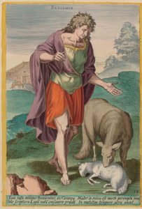 Benjamin, ca. 1585 door Johann Sadeler I