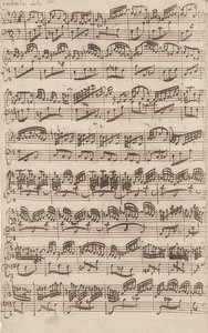 Allegro (cembalo solo) uit de eerste versie van de sonate nr. 6 G-Dur voor viool en obligaat cembalo door Johann Sebastian Bach