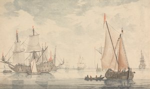 Kastelen, Ruïnes en Zeegezichten - Zes Gekleurde Gravures door Johann Teyler