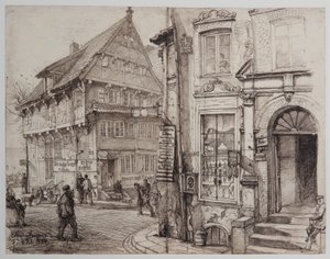 HH-Riefesell-16-Ecke-Kajen-Deichstrasse-08-02-1884 door Johann Theobald Riefesell