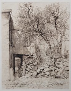 oude molenheuvel bij de Millernthor door Johann Theobald Riefesell