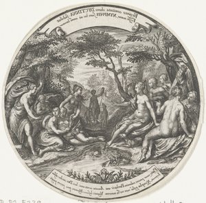 Diana ontdekt de zwangerschap van Callisto door Johann Theodor de Bry