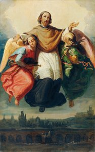 Glorie van de heilige Johannes van Nepomuk door Johann  Till der Jüngere