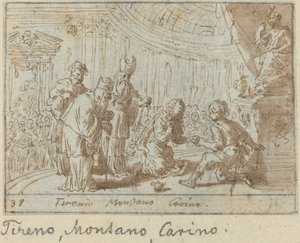 Tirenio, Montano en Carino, 1640 door Johann Wilhelm Baur