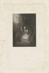 Een jonge vrouw heeft een visioen door Johann Wilhelm Kaiser (I)