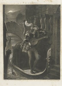 Gondel bij maneschijn