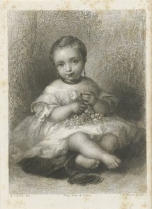 Portret van een onbekend meisje door Johann Wilhelm Kaiser (I)