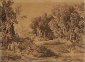 De uitvinding van de kunsten in het geslacht van Kaïn (Genesis 4, 20-22) door Johann Wilhelm Schirmer