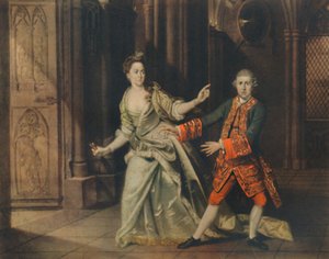 David Garrick en mevrouw Pritchard als Macbeth en Lady Macbeth, 1768 door Johan Joseph Zoffany