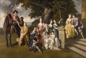 De familie van Sir William Young door Johann Zoffany