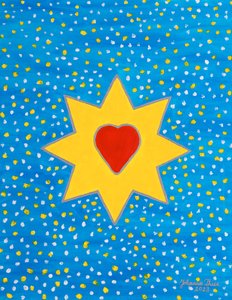 De ster van edele, zorgzame liefde - Beeld zonder citaat door Johanna Thier