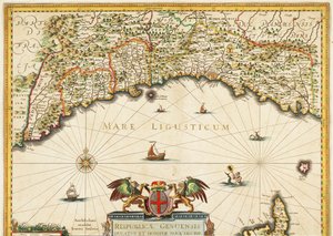 Republiek Genua, Kaart door Jan Baptist Vrients, Kopergravure door Johannes Baptista Vrints