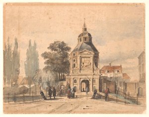 Wittevrouwenpoort in Utrecht door Johannes Bosboom (attributed to)
