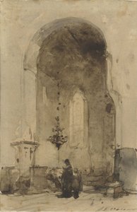 Interieur van de Geertekerk in Utrecht