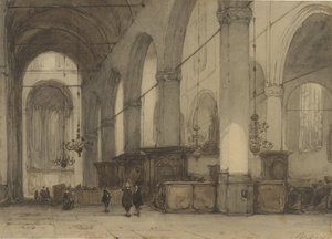 Kerkinterieur door Johannes Bosboom