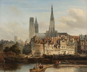De Parijse kade in Rouen