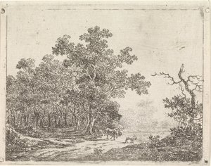 Landschap met eik en vee