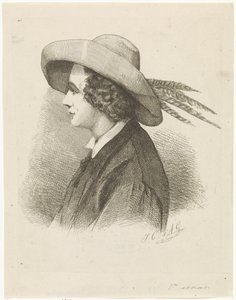 Portret van Martinus Antonius Kuytenbrouwer in profiel door Johannes Christiaan d