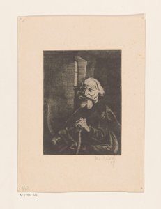 Oude zittende man