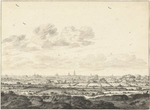 Gezicht op Middelburg door Johannes Goedaert