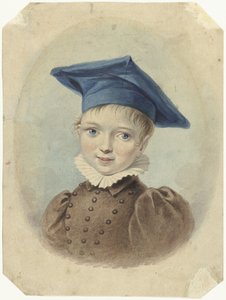 Jongetje met een blauwe baret door Johannes Hari (I)