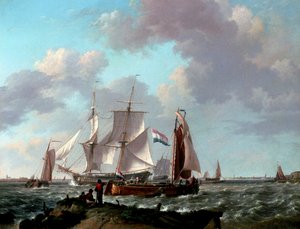 Schepen bij de kust