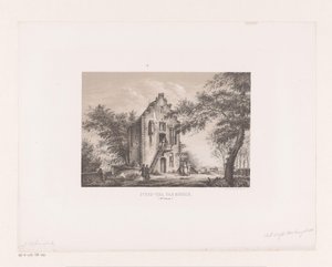 Huis op stadswal door Johannes Hilverdink (attributed to)