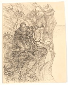 Illustratie bij Alfred Tennyson "Enoch Arden" door Johannes Holbek
