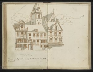 Burgerweeshuis aan de Oudegracht te Utrecht door Johannes Huibert Prins