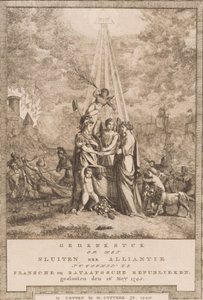 Gedenkstuk op het sluiten van de alliantie tussen de Franse en Bataafse Republieken (16 mei 1795) door Johannes Huibert Prins