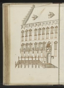Gevel van het stadhuis te Nijmegen door Johannes Huibert Prins