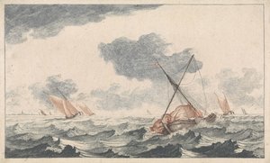 Strijken van het zeil door Johannes Jacobsz van den Aveele (attributed to)