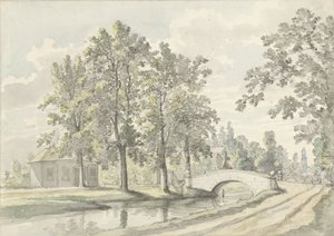 Gezicht op de Biltstraat buiten Utrecht door Johannes Jelgerhuis