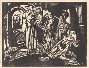 Gewonden in een kerk door Johannes Josephus Aarts (signed by artist)