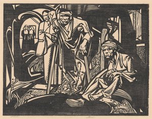 Gewonden in een kerk door Johannes Josephus Aarts