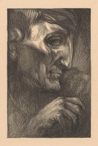 Hoofd en hand van een man door Johannes Josephus Aarts