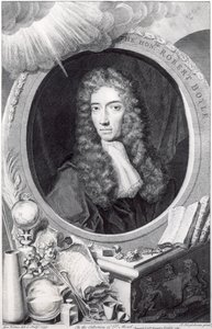 Portret van de Eerwaarde Robert Boyle (1627-91) gegraveerd door George Vertue (1684-1756) 1749