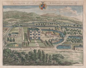 Easington, de zetel van Nathaniel Stevens, [1712] heruitgegeven 1768 door Johannes Kip