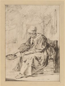 Pannenkoekvrouw, 1768 door Johannes Kornlein