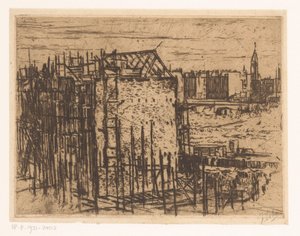 Huizen in aanbouw door Johannes Löhr