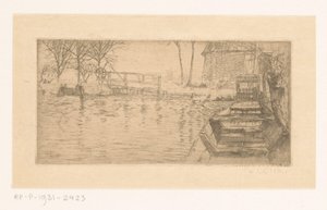 Vaart met sluis
