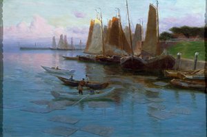 Vissersboten door Johannes Martin Grimelund